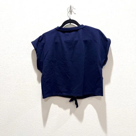 Cider Matched Two-Piece Set straight leg crop top dark navy size XL - Picture 4 of 10